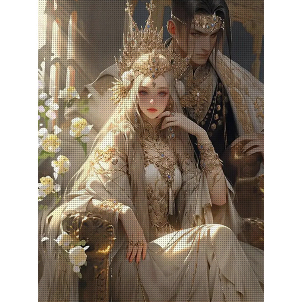 King And Queen - 11CT Stamped Cross Stitch 50*65CM