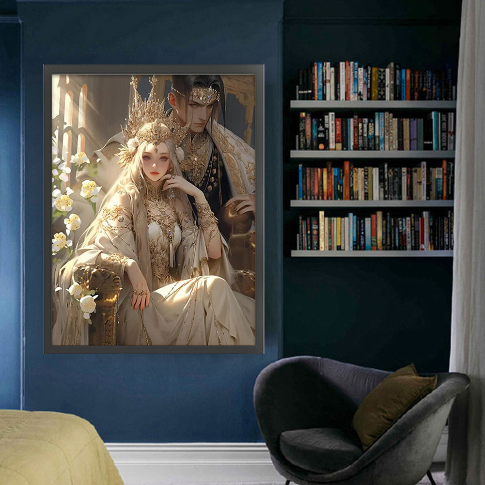 King And Queen - 11CT Stamped Cross Stitch 50*65CM