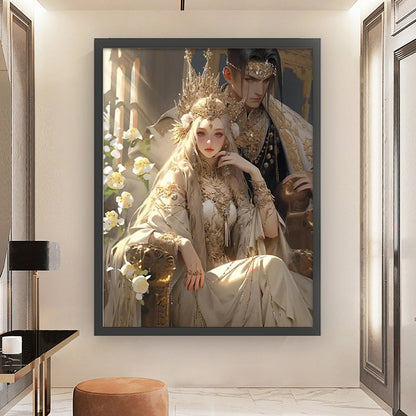 King And Queen - 11CT Stamped Cross Stitch 50*65CM