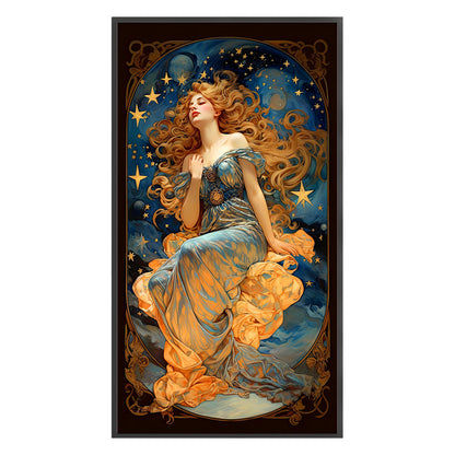 Starry Night Goddess - 11CT Stamped Cross Stitch 50*90CM