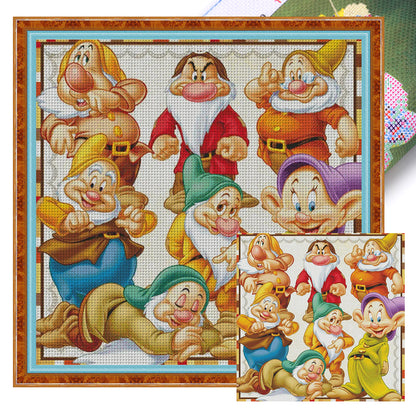Dwarf - 11CT Stamped Cross Stitch 50*50CM