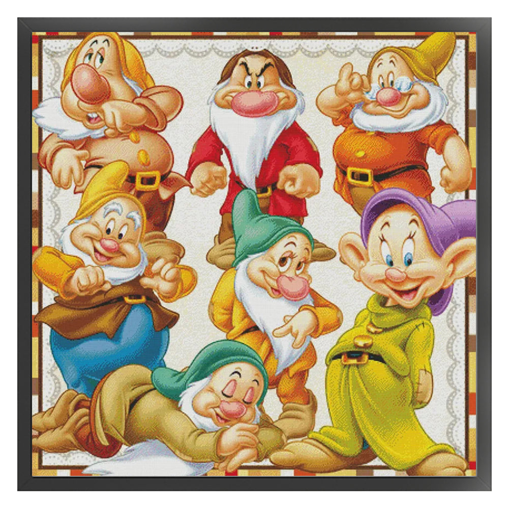 Dwarf - 11CT Stamped Cross Stitch 50*50CM