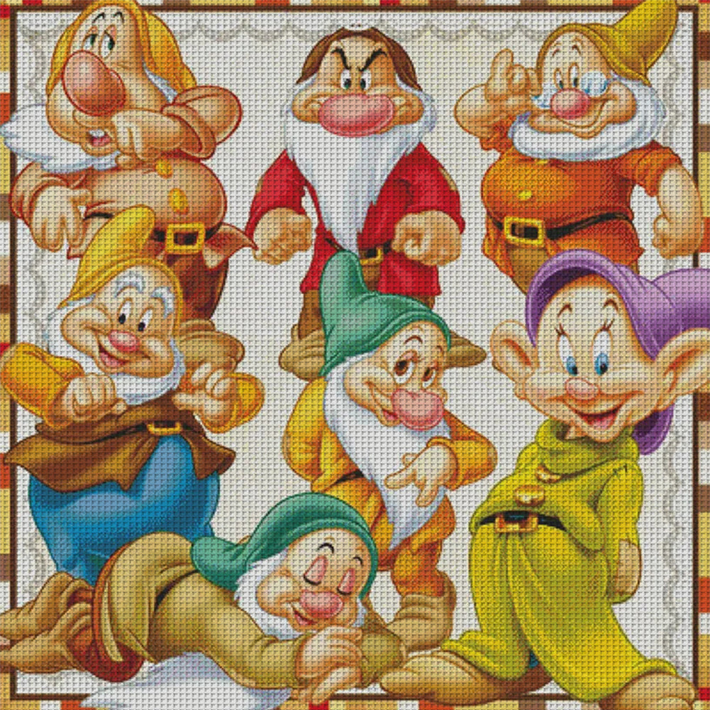 Dwarf - 11CT Stamped Cross Stitch 50*50CM