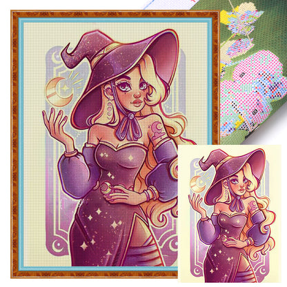 Witch - 11CT Stamped Cross Stitch 50*63CM