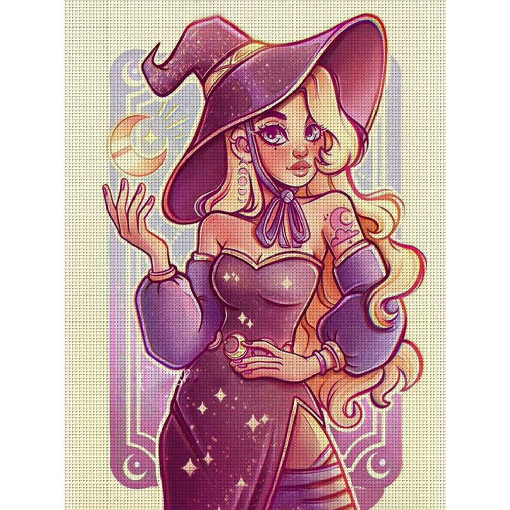 Witch - 11CT Stamped Cross Stitch 50*63CM