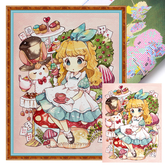 Cartoon Alice - 11CT Stamped Cross Stitch 50*65CM