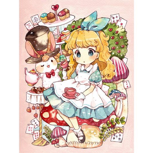 Cartoon Alice - 11CT Stamped Cross Stitch 50*65CM