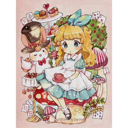 Cartoon Alice - 11CT Stamped Cross Stitch 50*65CM