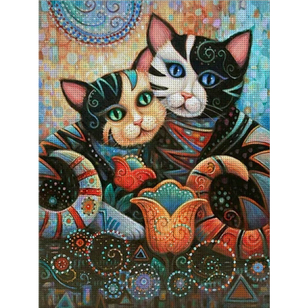 Hug The Cat - 14CT Counted Cross Stitch 40*55CM