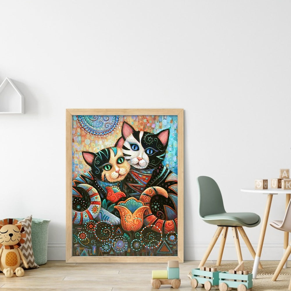 Hug The Cat - 14CT Counted Cross Stitch 40*55CM