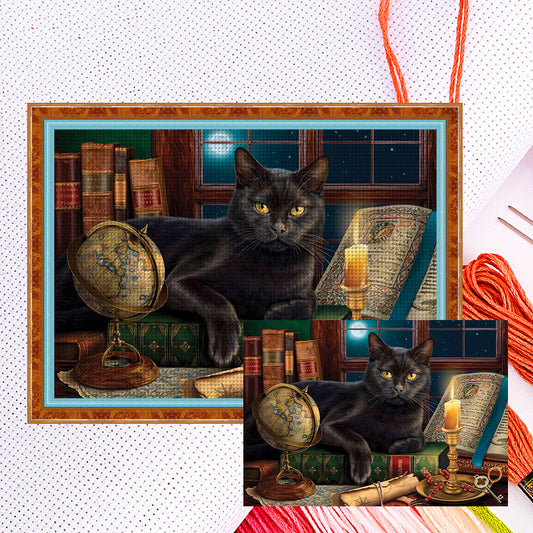 Black Cat - 14CT Counted Cross Stitch 55*40CM