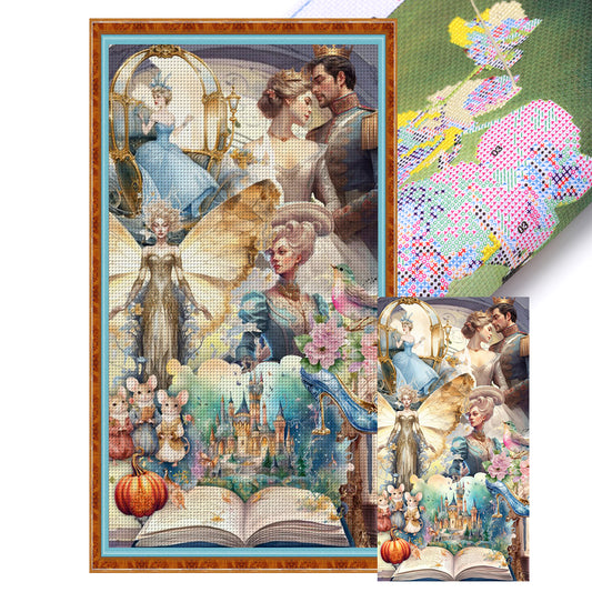 Cinderella Group Portrait Characters - 11CT Stamped Cross Stitch 50*90CM
