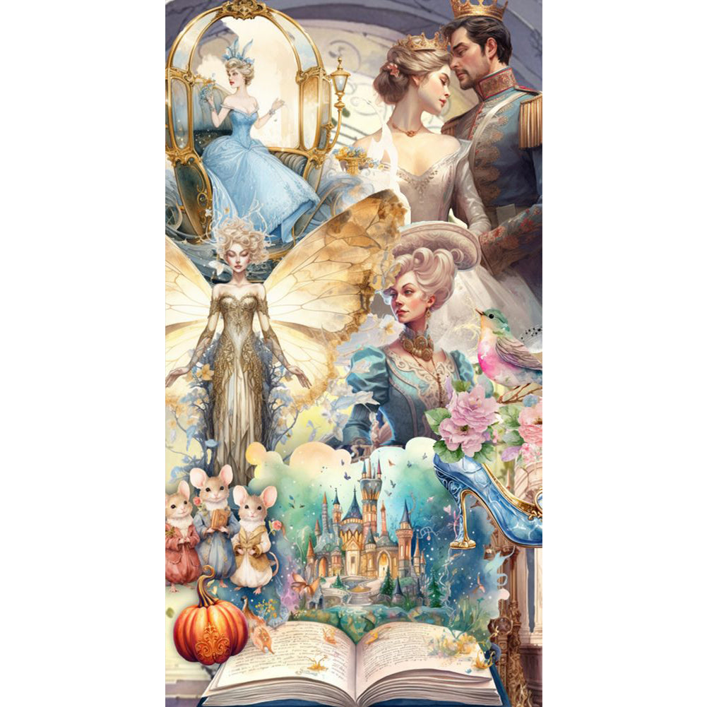 Cinderella Group Portrait Characters - 11CT Stamped Cross Stitch 50*90CM