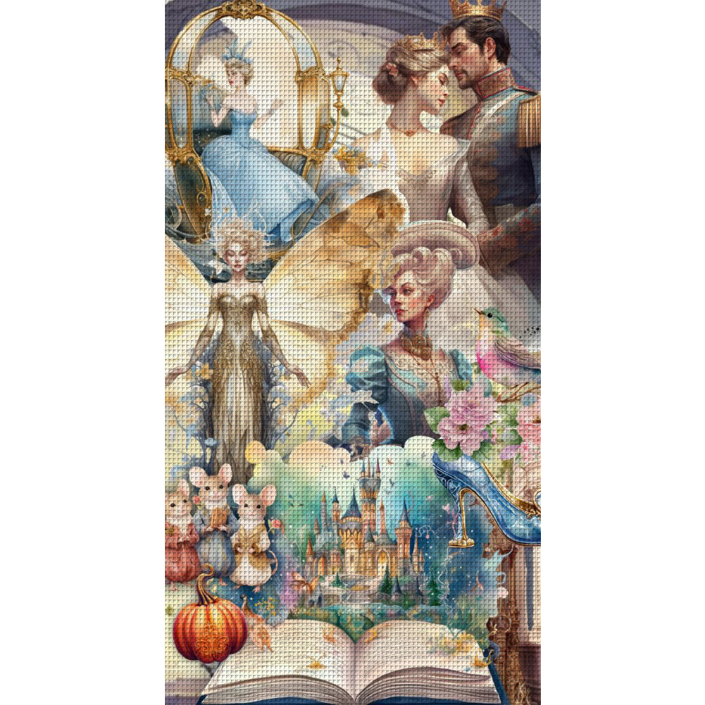 Cinderella Group Portrait Characters - 11CT Stamped Cross Stitch 50*90CM