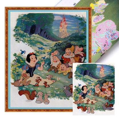 Snow White And The Dwarfs - 11CT Stamped Cross Stitch 40*50CM