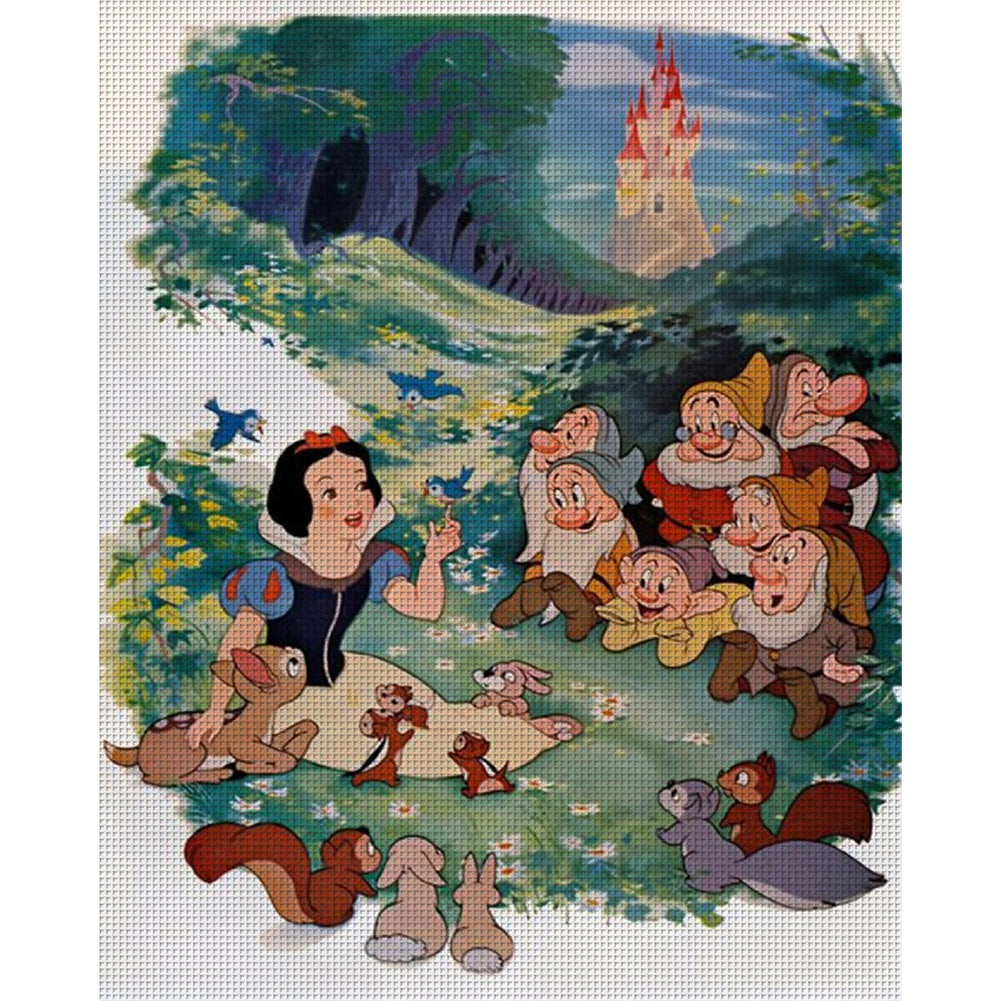 Snow White And The Dwarfs - 11CT Stamped Cross Stitch 40*50CM