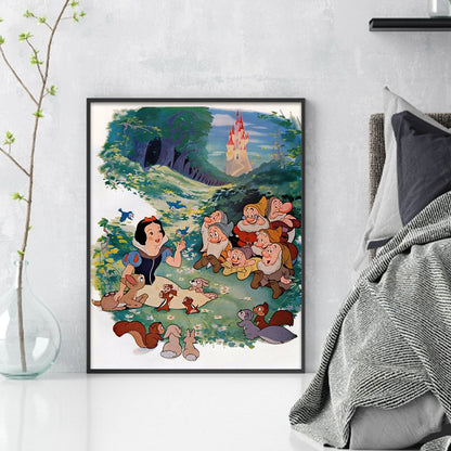 Snow White And The Dwarfs - 11CT Stamped Cross Stitch 40*50CM