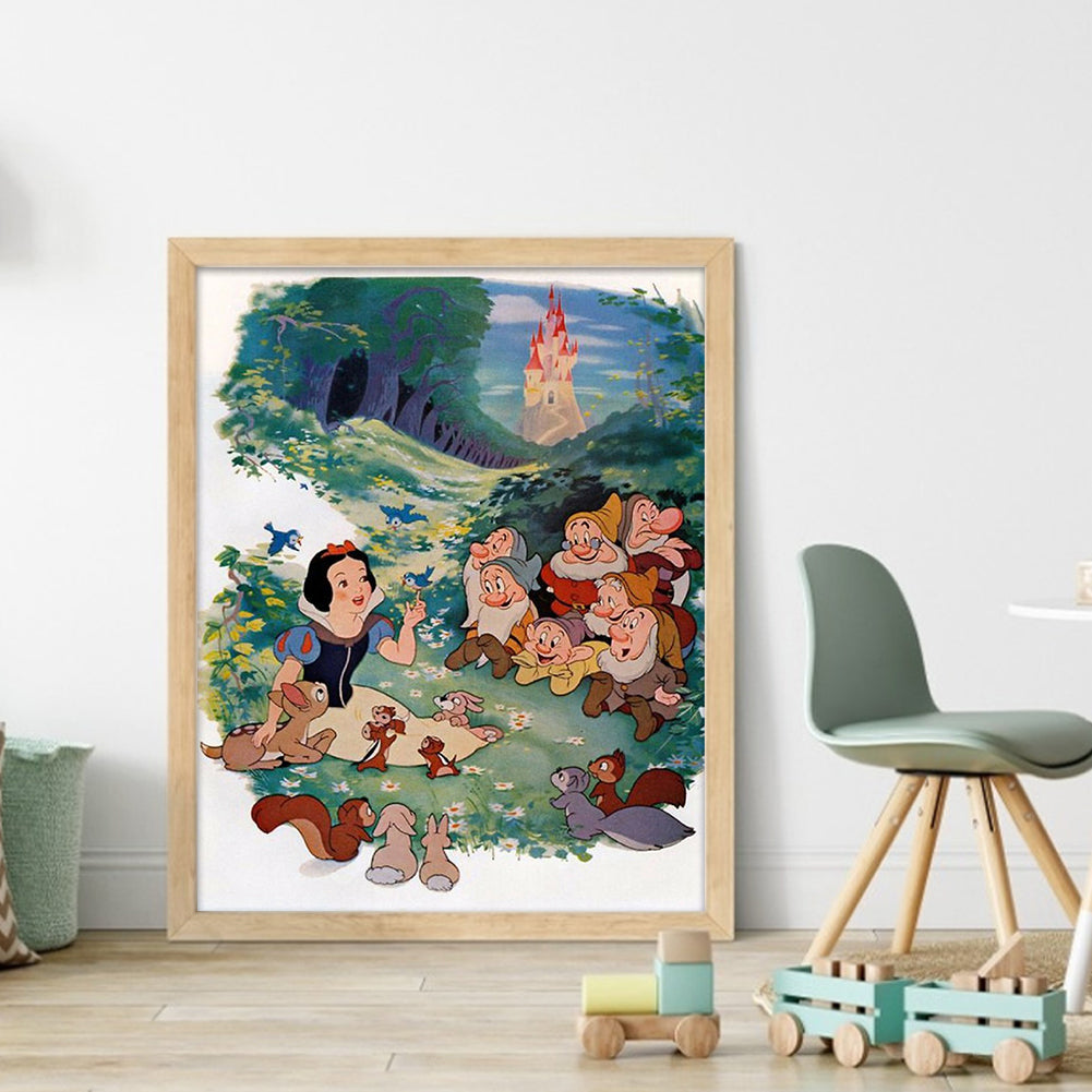 Snow White And The Dwarfs - 11CT Stamped Cross Stitch 40*50CM