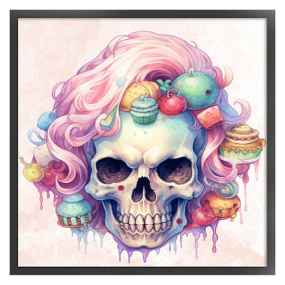 Dessert Skull - 11CT Stamped Cross Stitch 60*60CM