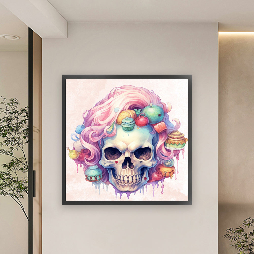 Dessert Skull - 11CT Stamped Cross Stitch 60*60CM