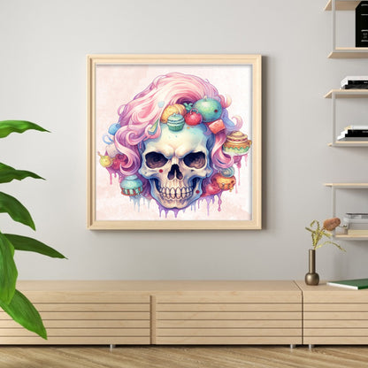 Dessert Skull - 11CT Stamped Cross Stitch 60*60CM