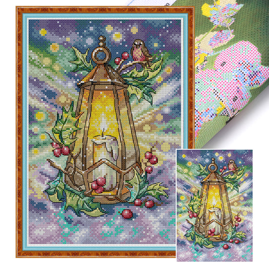 Winter Lantern - 11CT Stamped Cross Stitch 26*38CM(Joy Sunday)