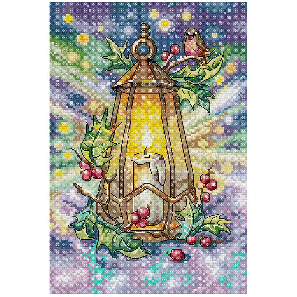 Winter Lantern - 11CT Stamped Cross Stitch 26*38CM(Joy Sunday)