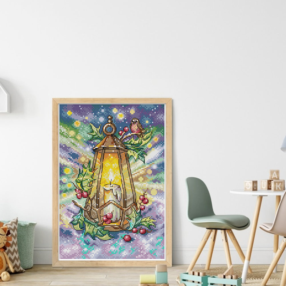 Winter Lantern - 11CT Stamped Cross Stitch 26*38CM(Joy Sunday)