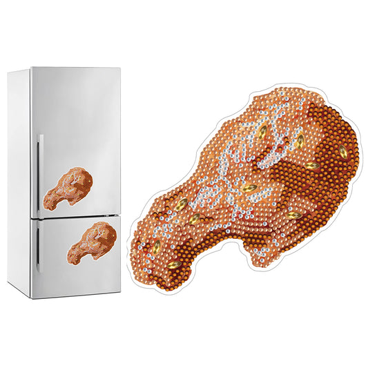 Diamond Painting Magnets Refrigerator for Adults Kids Beginners (Chicken Leg)