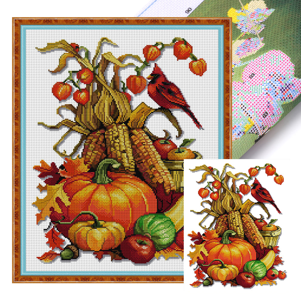 Bumper Harvest - 14CT Stamped Cross Stitch 37*47CM(Joy Sunday)