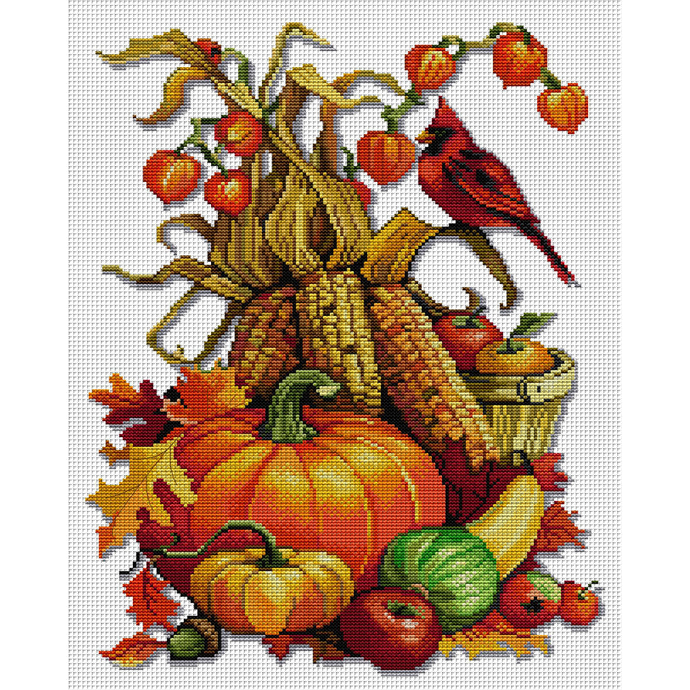 Bumper Harvest - 14CT Stamped Cross Stitch 37*47CM(Joy Sunday)