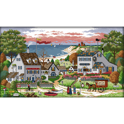 Cozy Little Bay - 14CT Stamped Cross Stitch 67*37CM(Joy Sunday)