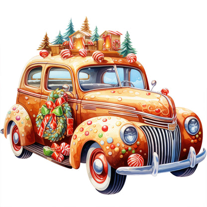 Christmas Gingerbread Truck - 11CT Stamped Cross Stitch 50*50CM