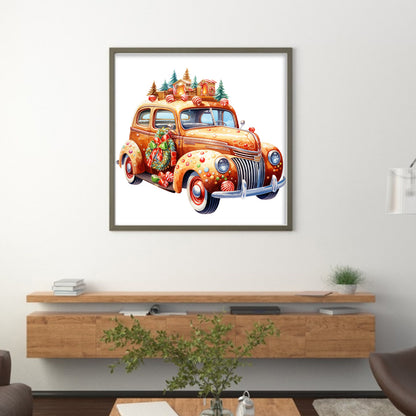 Christmas Gingerbread Truck - 11CT Stamped Cross Stitch 50*50CM