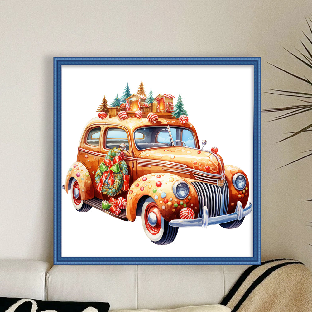 Christmas Gingerbread Truck - 11CT Stamped Cross Stitch 50*50CM