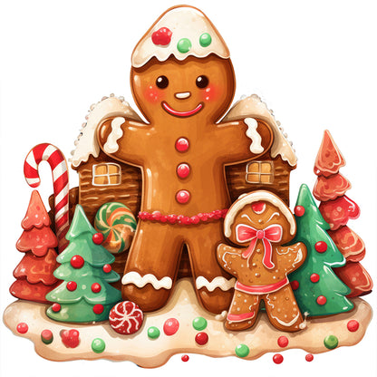 Christmas Gingerbread Tree - 11CT Stamped Cross Stitch 50*50CM