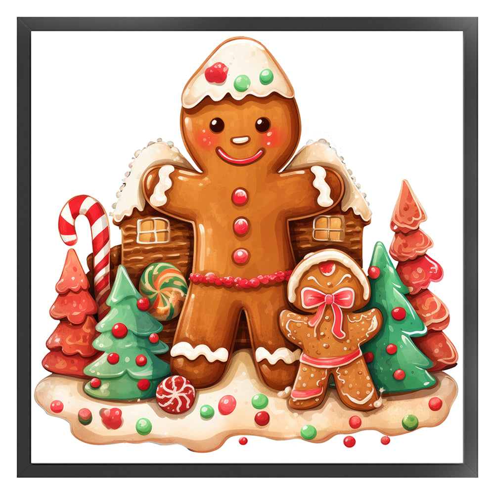 Christmas Gingerbread Tree - 11CT Stamped Cross Stitch 50*50CM