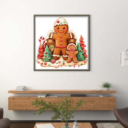 Christmas Gingerbread Tree - 11CT Stamped Cross Stitch 50*50CM