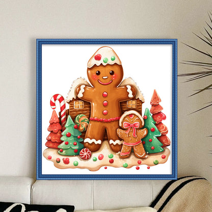 Christmas Gingerbread Tree - 11CT Stamped Cross Stitch 50*50CM