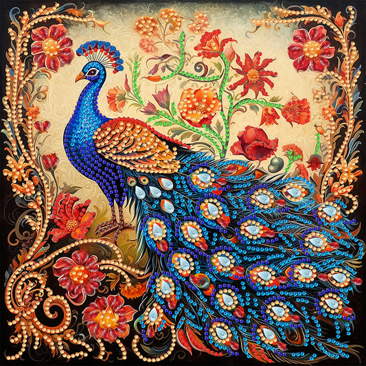 Peacock - Special Shaped Drill Diamond Painting 30*30CM