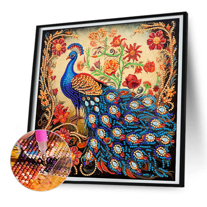 Peacock - Special Shaped Drill Diamond Painting 30*30CM