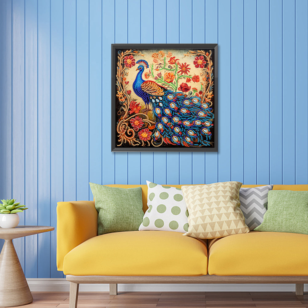 Peacock - Special Shaped Drill Diamond Painting 30*30CM