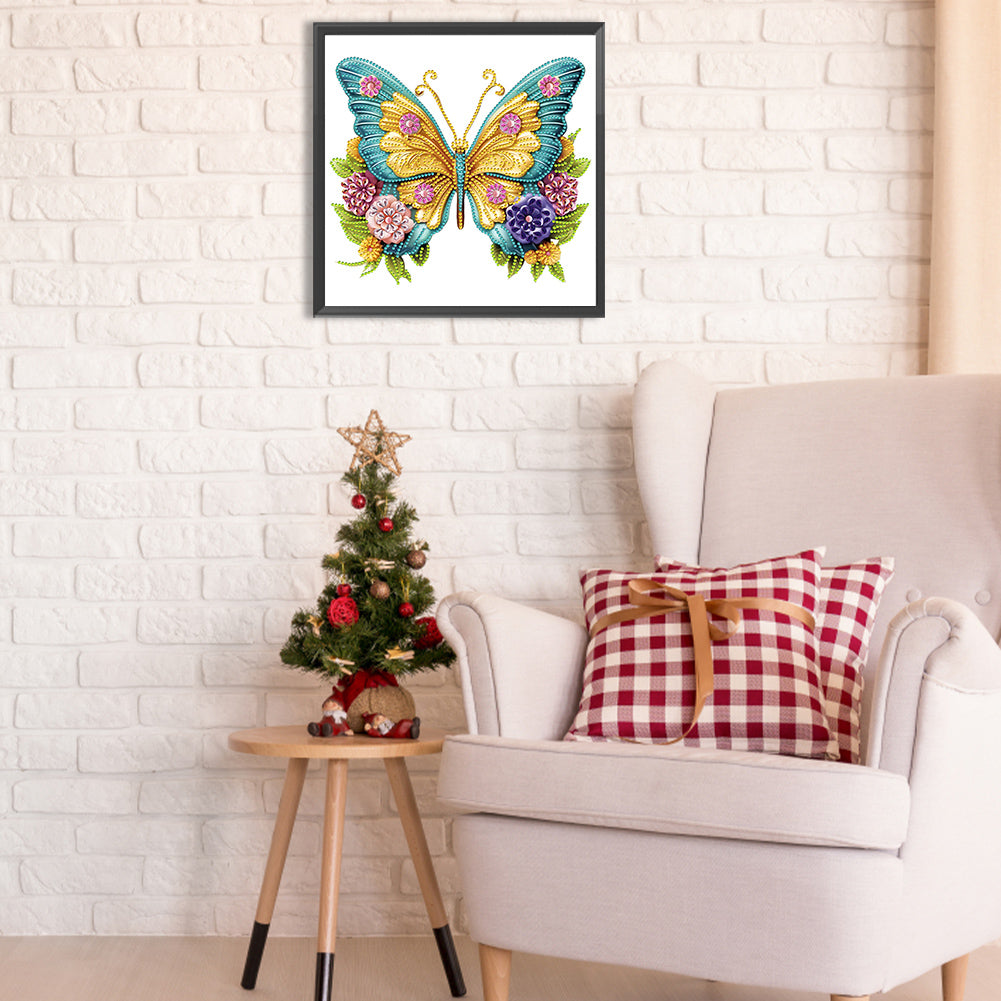 Butterfly - Special Shaped Drill Diamond Painting 30*30CM