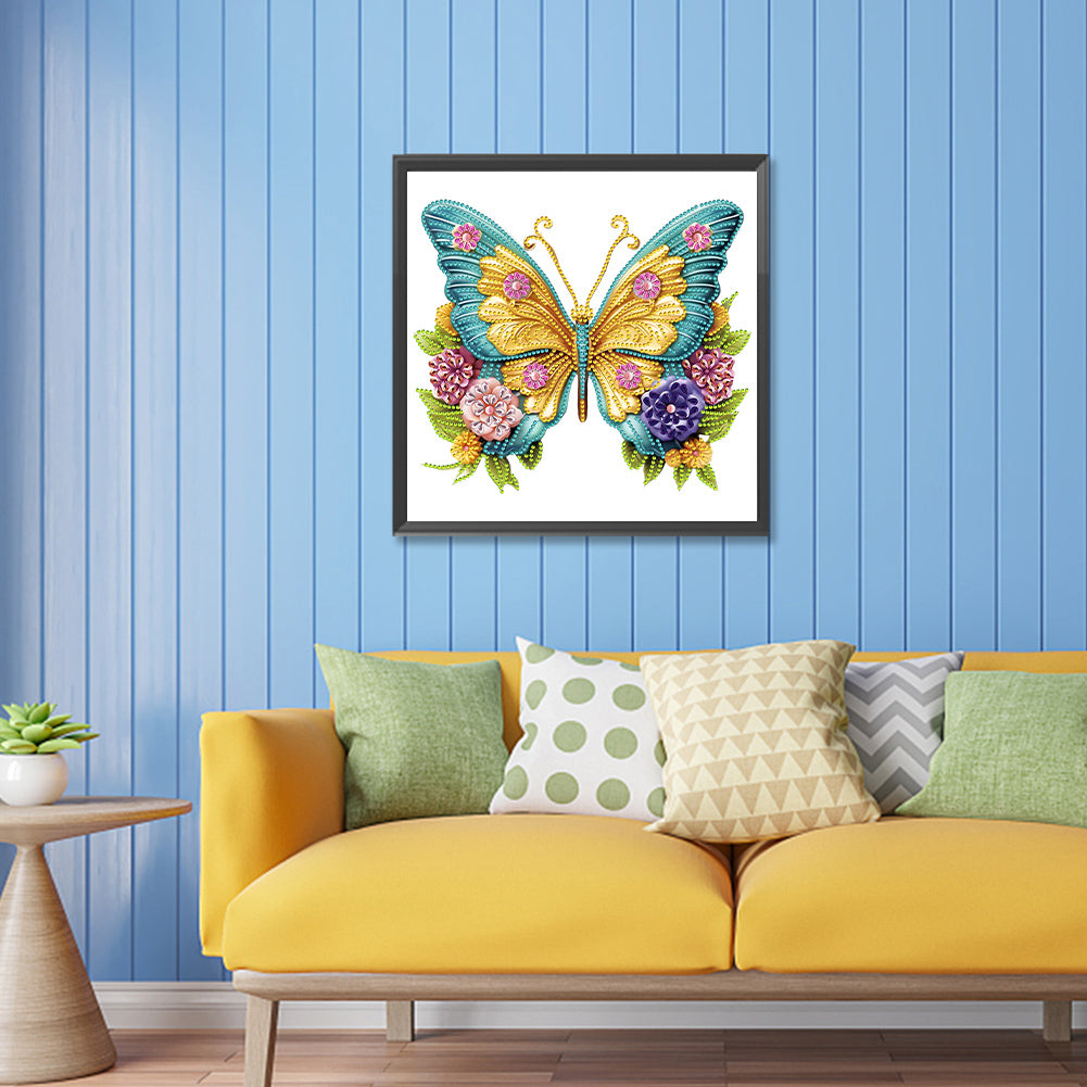 Butterfly - Special Shaped Drill Diamond Painting 30*30CM