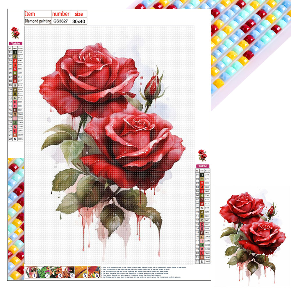 Bouquet - Full Square Drill Diamond Painting 30*40CM