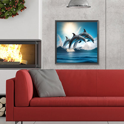 Dolphin - Full Round Drill Diamond Painting 30*30CM