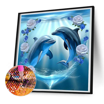 Dolphin - Full Round Drill Diamond Painting 30*30CM