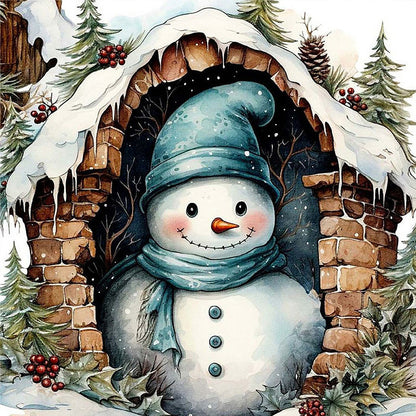 Snowman - Full Square Drill Diamond Painting 40*40CM