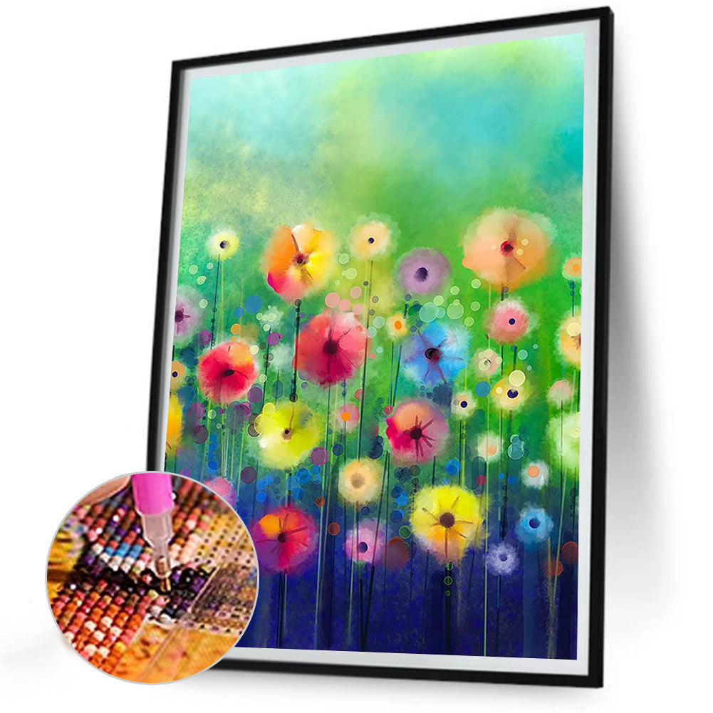 Colorful Flowers - Full Round Drill Diamond Painting 30*40CM