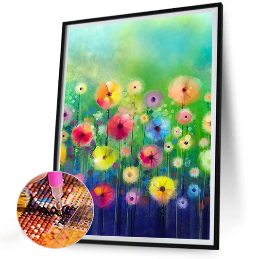 Colorful Flowers - Full Round Drill Diamond Painting 30*40CM